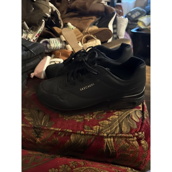 Women's Skechers Street, Uno - Sneaker 73690-BBK Black Synthetic Size 8,5 W - Picture 4 of 7